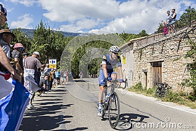 The Cyclist Julien Vermote on Mont Ventoux - Tour de France 2016 Editorial Stock Photo